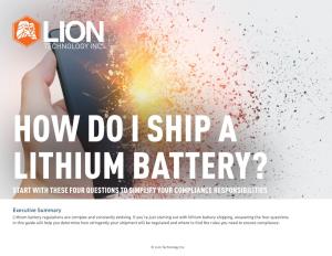 4 Questions to Answer Before You Ship a Lithium Battery