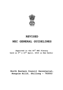 Revised Nec General Guidelines