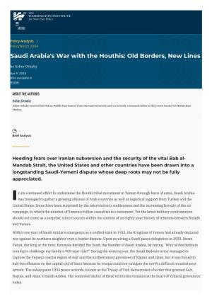 Saudi Arabia's War with the Houthis: Old Borders, New Lines by Asher Orkaby