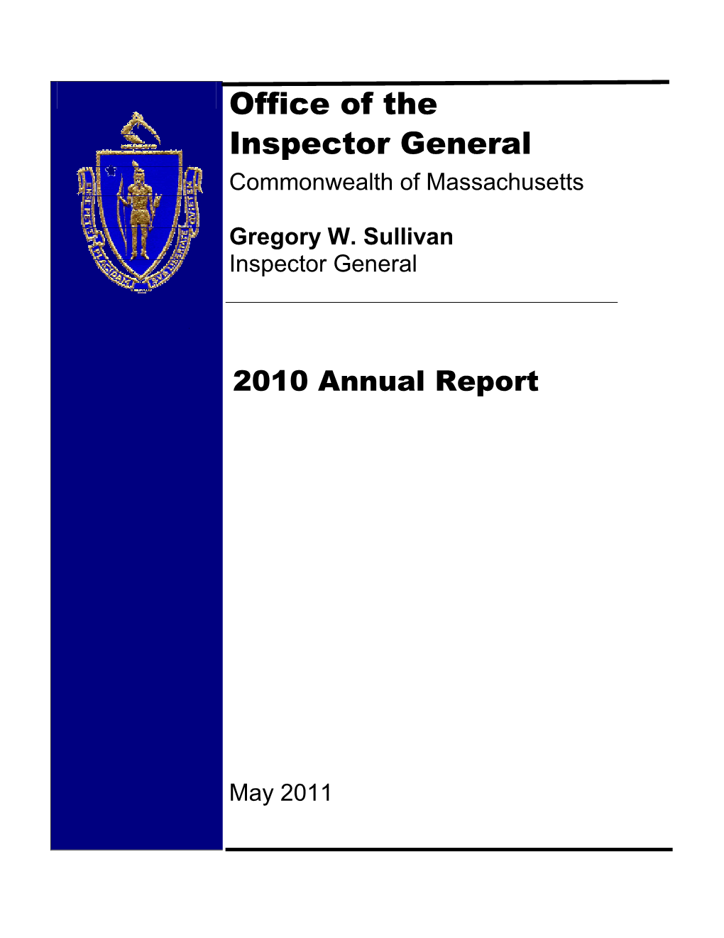 Office of the Inspector General Annual Report 2010