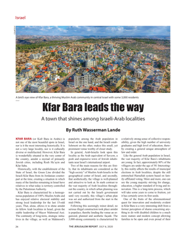 Kfar Bara Leads the Way a Town That Shines Among Israeli-Arab Localities
