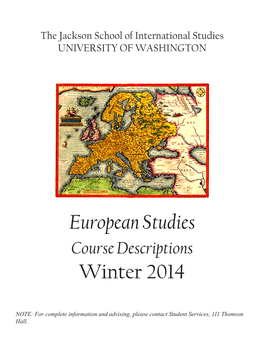 European Studies Winter 2014