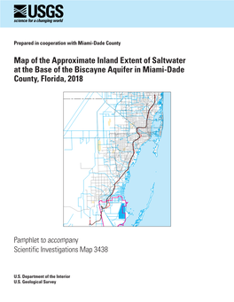 Map of the Approximate Inland Extent of Saltwater at the Base of the Biscayne Aquifer in Miami-Dade County, Florida, 2018