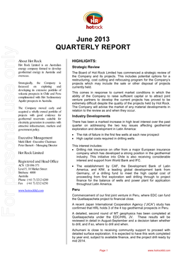 September 2004 Quarterly Draft