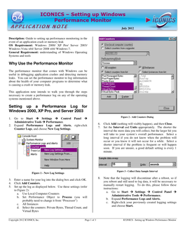 ICONICS – Setting up Windows Performance Monitor July 2012