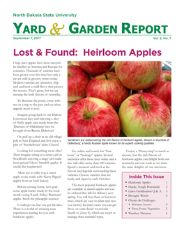 NDSU Yard & Garden Report