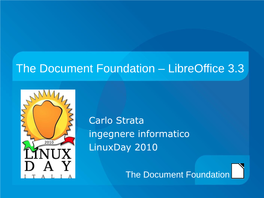 The Document Foundation – Libreoffice 3.3
