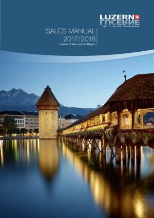 Sales Manual 2017/2018 Lucerne - Lake Lucerne Region Lucerne City