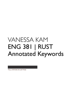 Vanessa Kam ENG381 ANNOTATED Keywords FINAL