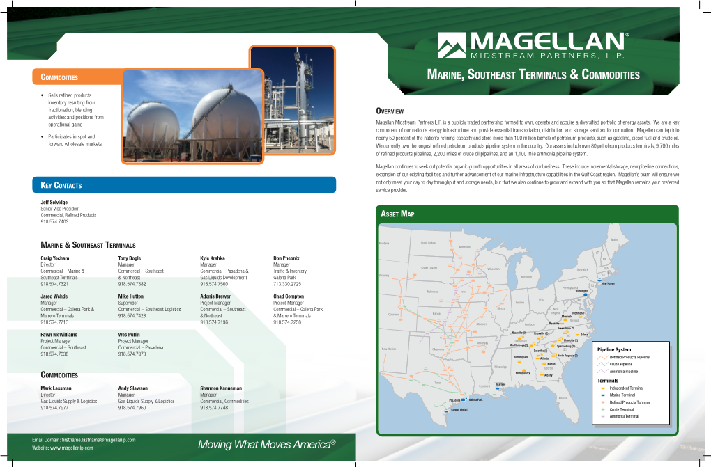 Marine, Southeast Terminals & Commodities