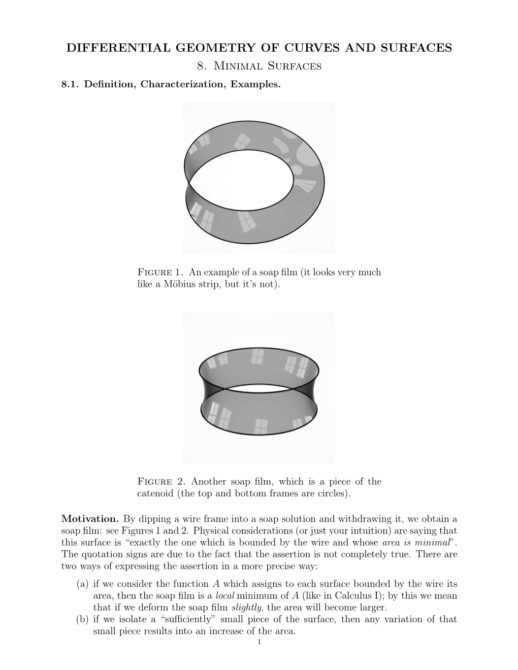 Differential Geometry of Curves and Surfaces 8