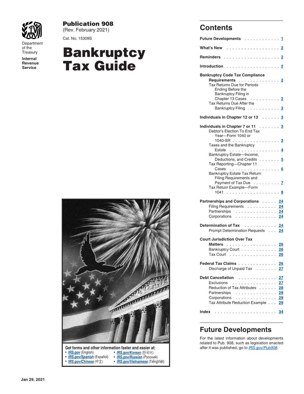 Publication 908, Bankruptcy Tax Guide