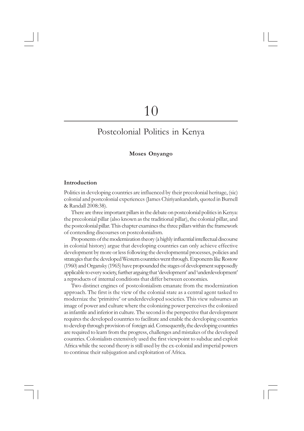 Postcolonial Politics in Kenya