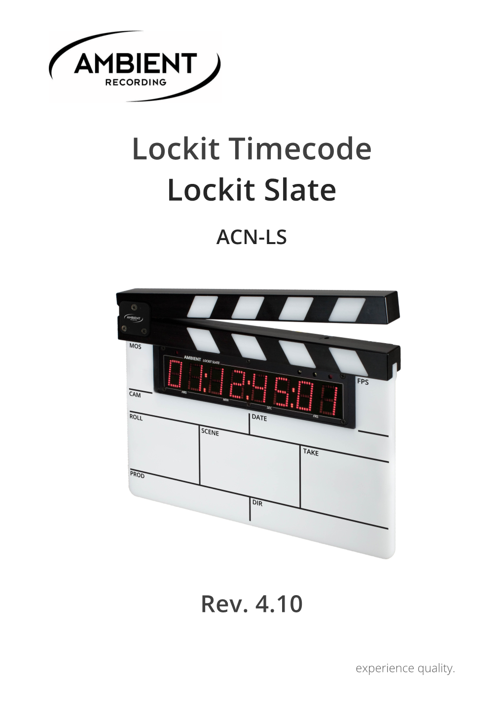 Lockit Timecode Lockit Slate
