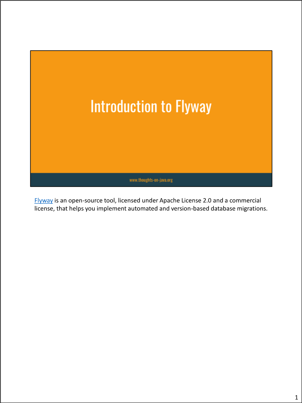 What Is Flyway