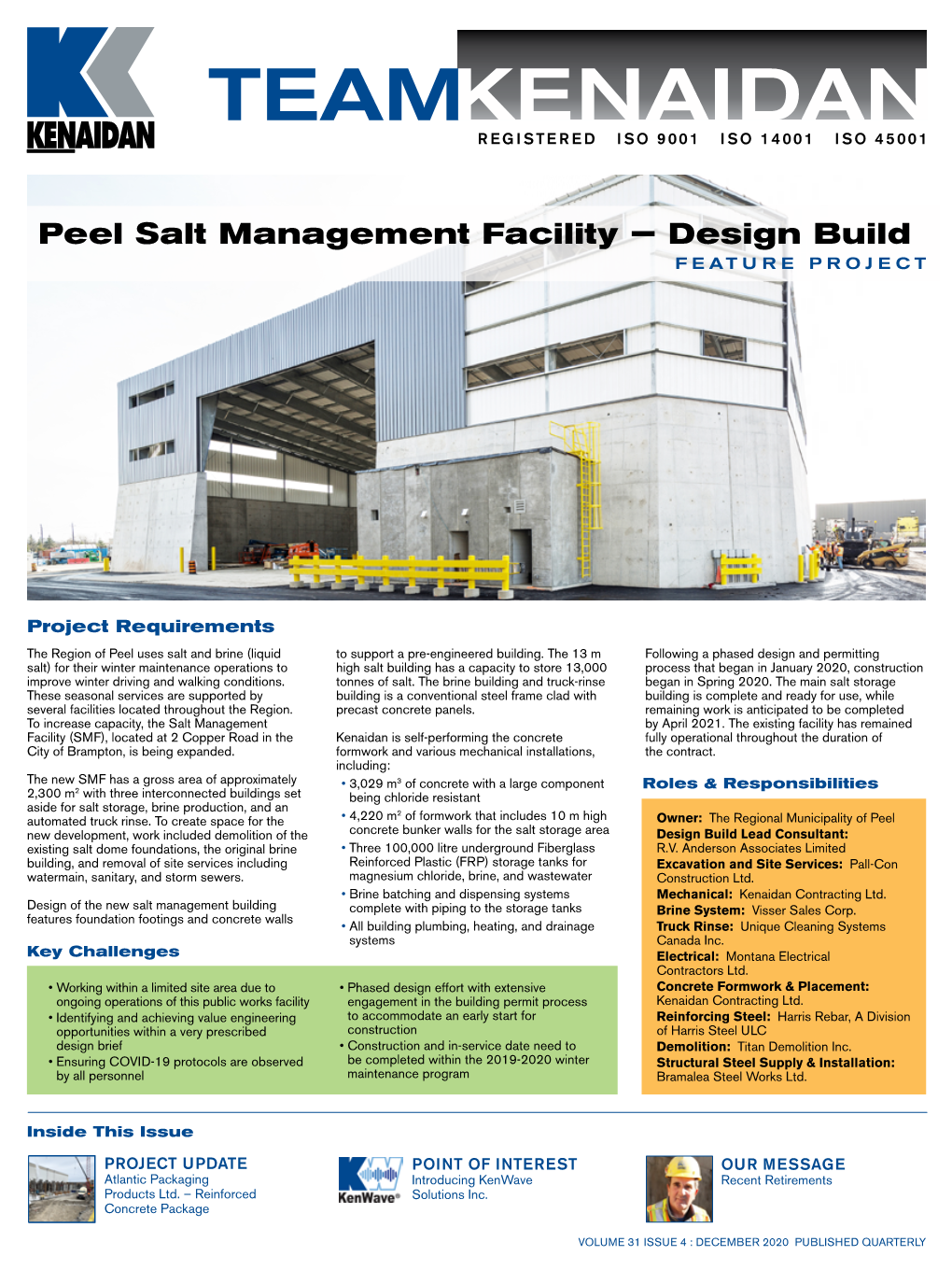 Peel Salt Management Facility – Design Build FEATURE PROJECT