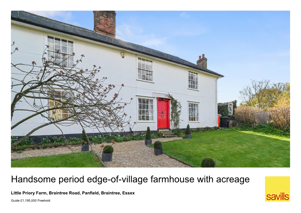 Handsome Period Edge-Of-Village Farmhouse with Acreage