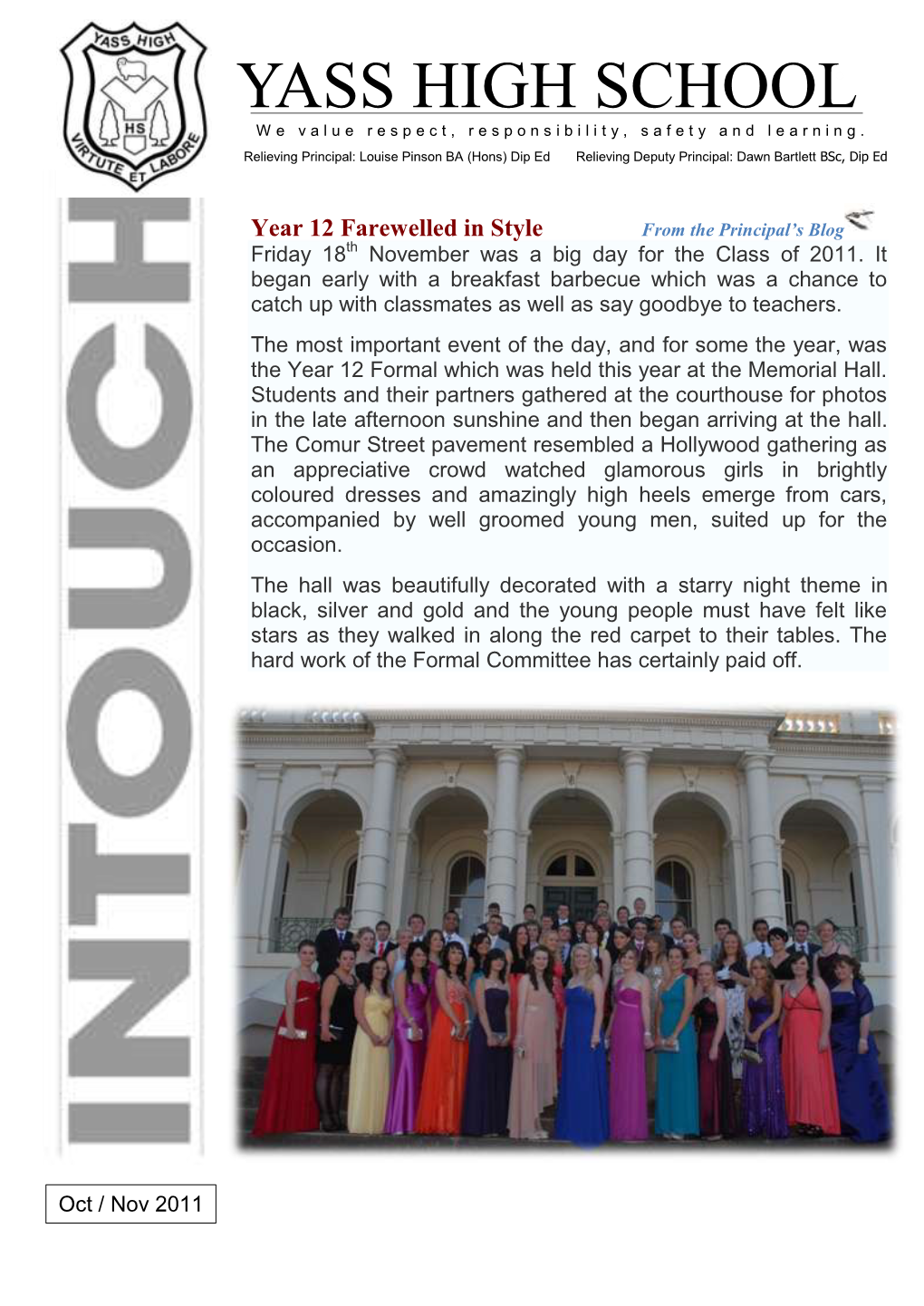 Intouch School Newsletter Octnov 2011