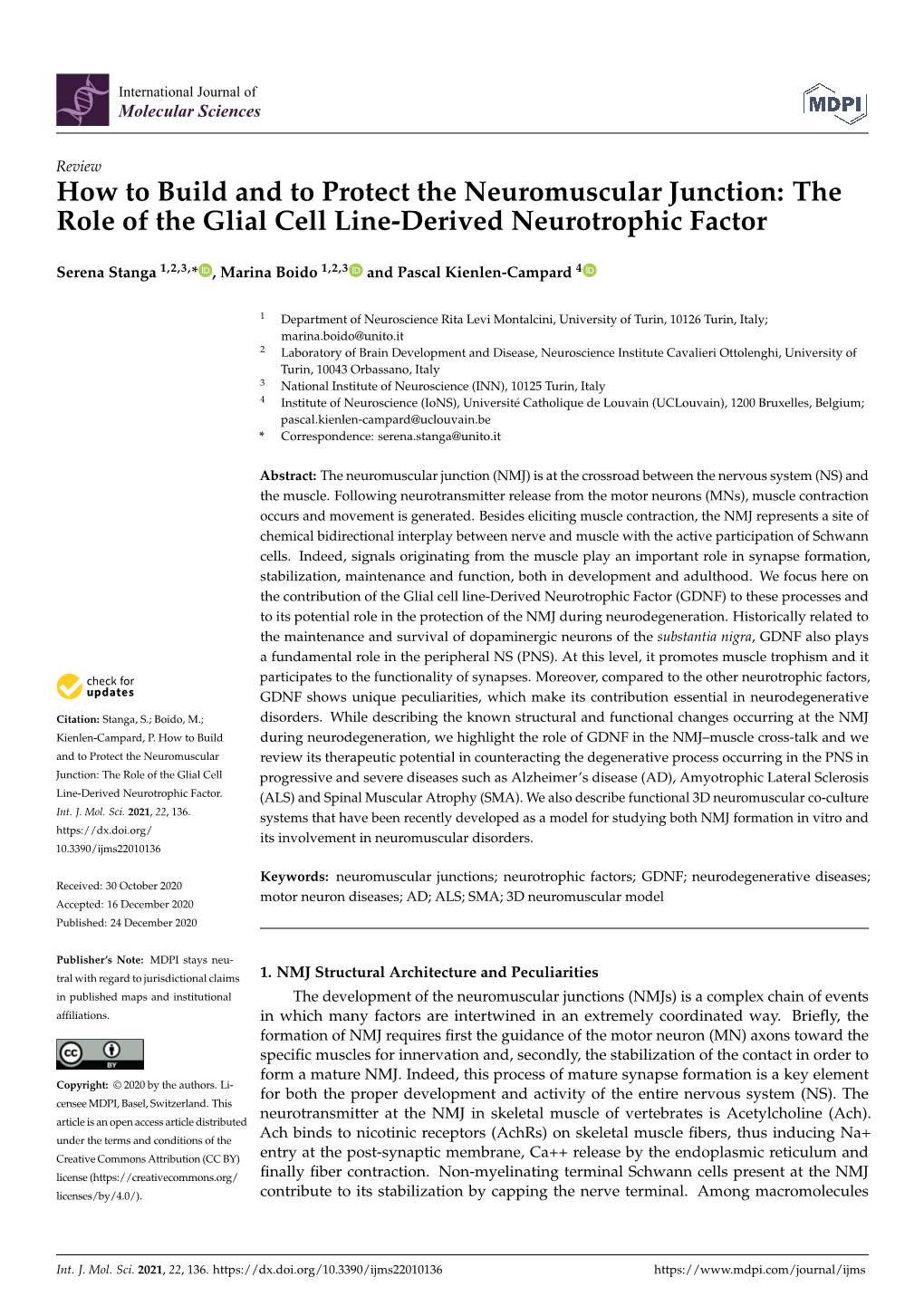 How to Build and to Protect the Neuromuscular Junction: the Role of the Glial Cell Line-Derived Neurotrophic Factor