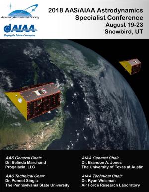 2018 Aas/Aiaa Astrodynamics Specialist Conference Conference Information