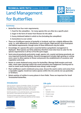 (TN712): Land Management for Butterflies