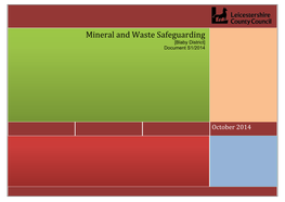 Mineral and Waste Safeguarding [Blaby District] Document S1/2014