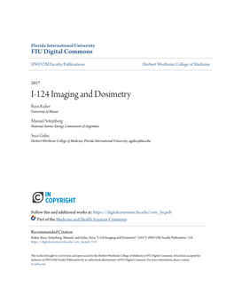 I-124 Imaging and Dosimetry Russ Kuker University of Miami