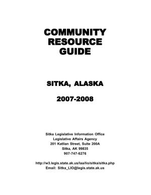 Sitka Community Resource Guide