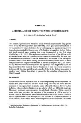 Chapter 5 a Spectral Model for Waves in the Near