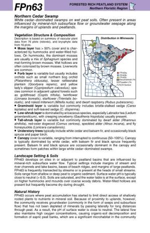 Fpn63 Northern Cedar Swamp Factsheet
