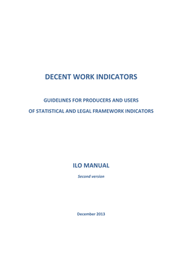 Decent Work Indicators