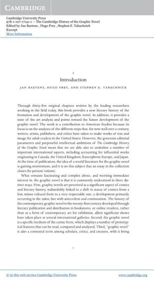 Introduction Jan Baetens , Hugo Frey , and Stephen E