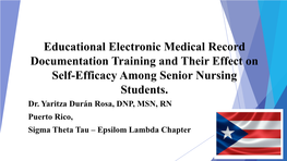 The Effect of an Educational Electronic Medical Record Documentation