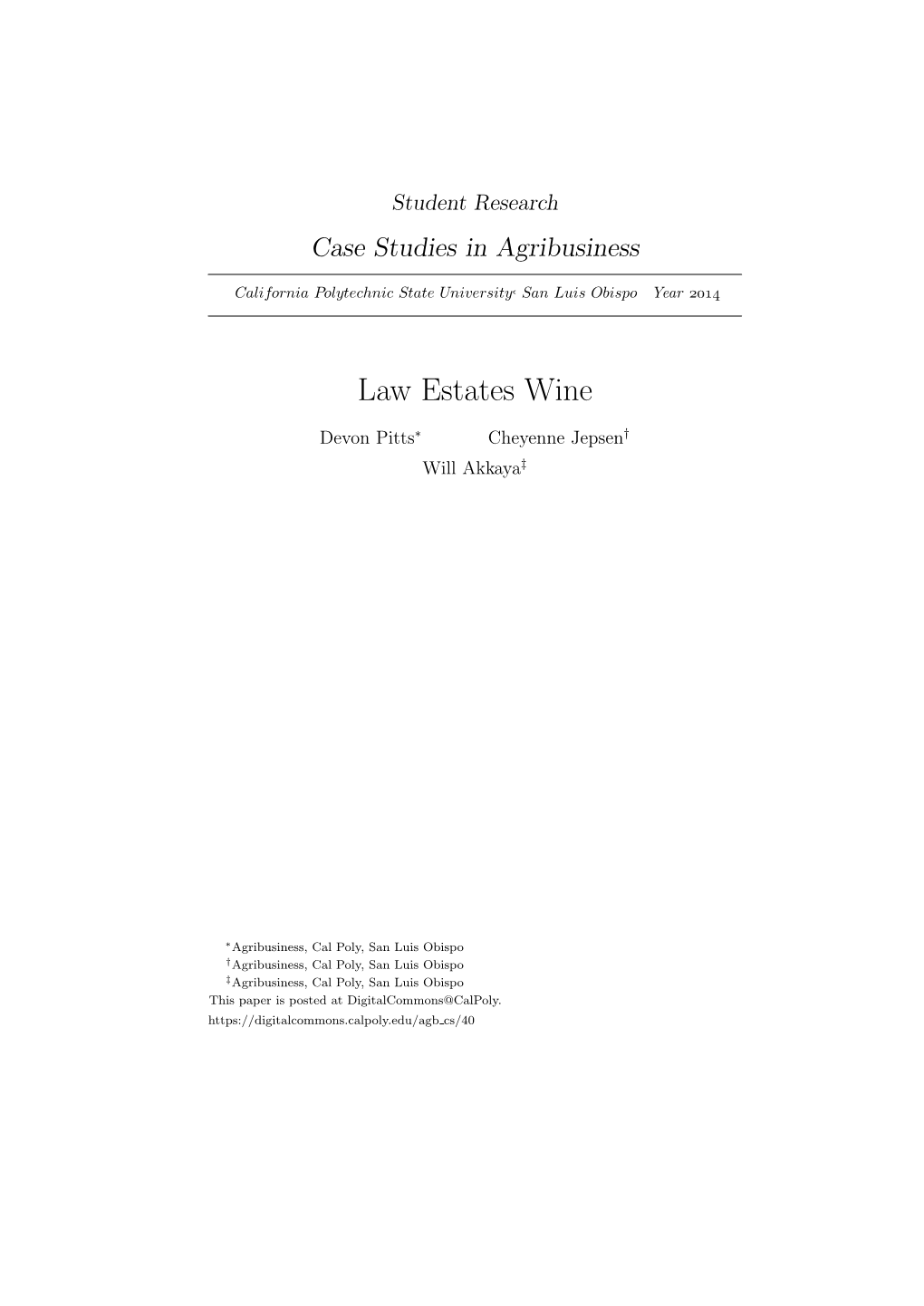 Law Estates Wine