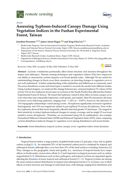 Assessing Typhoon-Induced Canopy Damage Using Vegetation Indices in the Fushan Experimental Forest, Taiwan