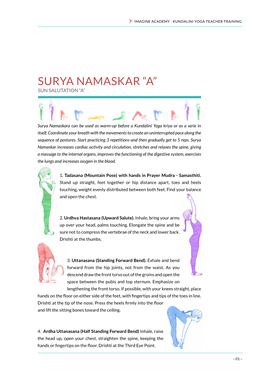 Surya Namaskar “A” Sun Salutation “A”