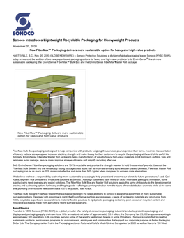 Sonoco Introduces Lightweight Recyclable Packaging for Heavyweight Products