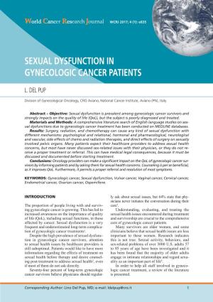 Sexual Dysfunction in Gynecologic Cancer Patients