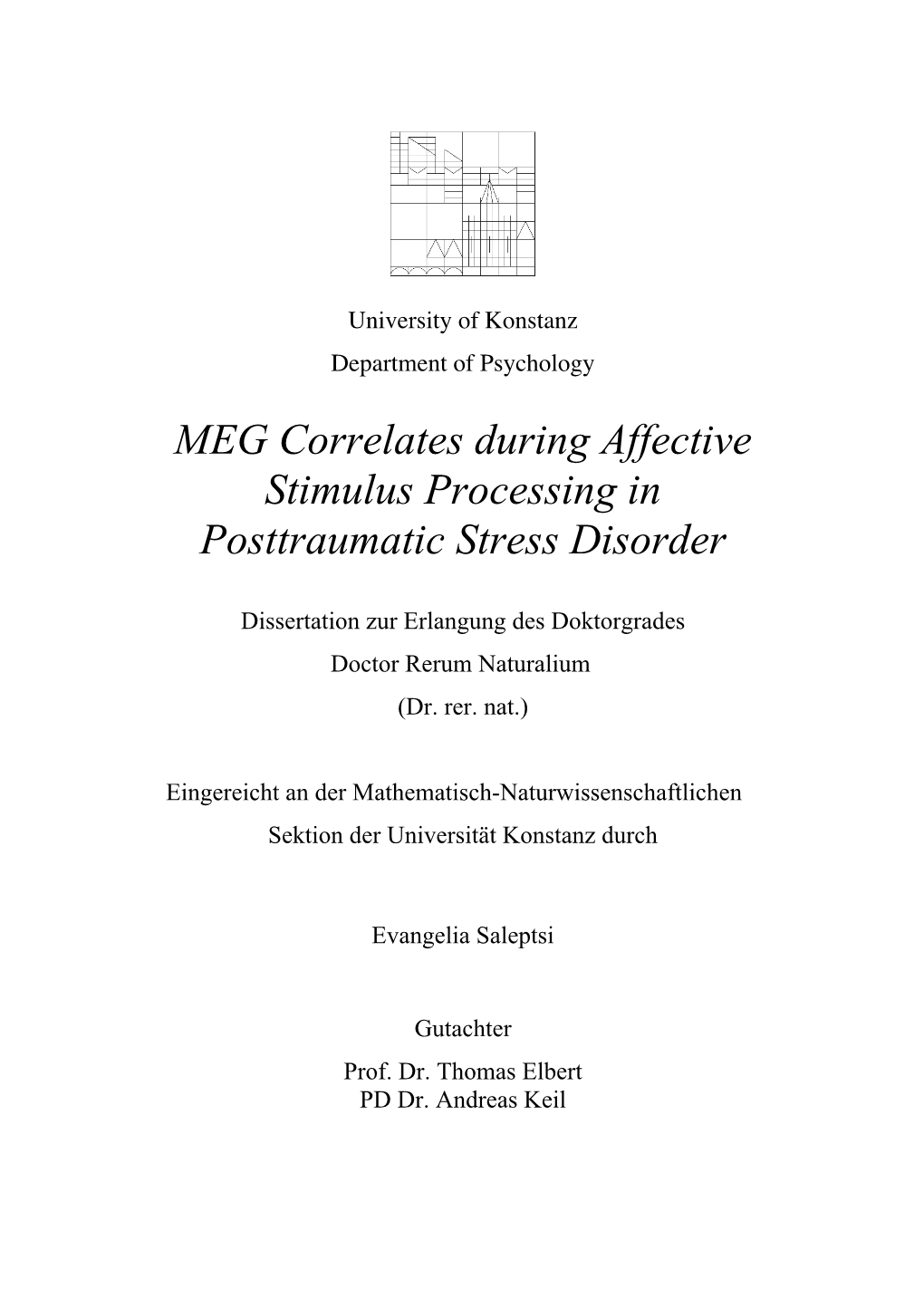 MEG Correlates During Affective Stimulus Processing in Posttraumatic Stress Disorder