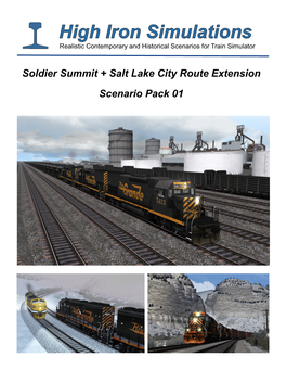 Soldier Summit + Salt Lake City Route Extension Scenario Pack 01