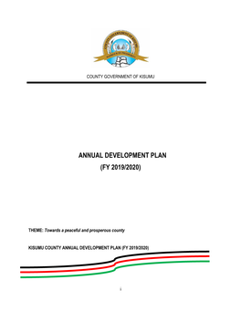Annual Development Plan (Fy 2019/2020)