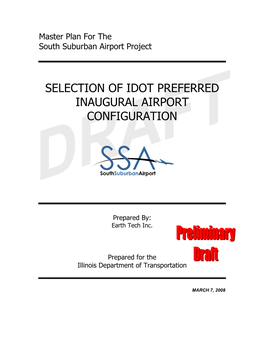 Selection of Idot Preferred Inaugural Airport Configuration