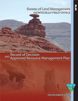 Monticello Resource Management Plan (USDI-BLM 2008)