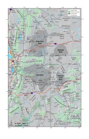UINT a M OUNTAINS Green River Basin Washakie Basin Uinta Basin