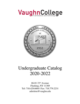 Undergraduate Catalog 2020-2022