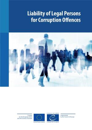 Liability of Legal Persons for Corruption Ofiences
