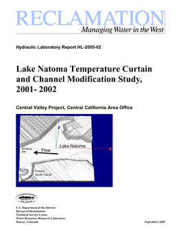 Lake Natoma Temperature Curtain and Channel Modification Study, 2001- 2002