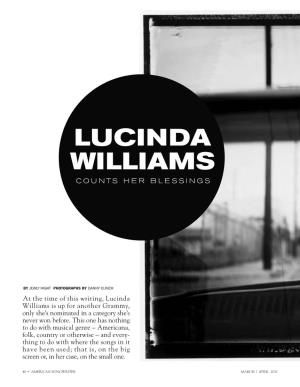 Lucinda Williams Countsherblessings