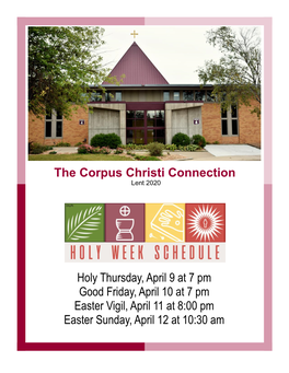 Corpus Christi Connection Lent 2020