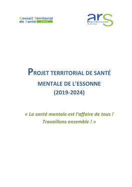 Projet Territorial De Santé Mentale De L'essonne (2019